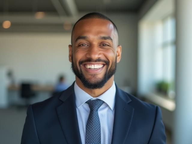 Professional executive portrait of a man smiling